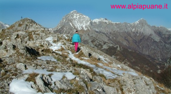 Cresta sud del monte Nona,sullo sfondo il Gruppo delle Panie 