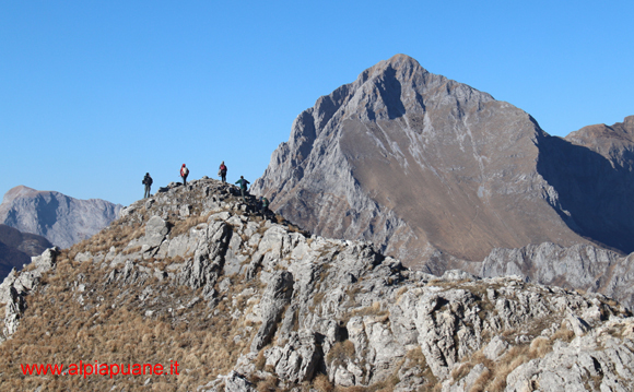 Cresta sud del monte Nona e la Pania della Croce