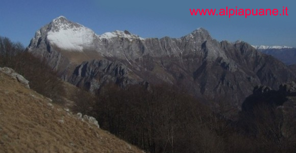 Cresta sud del monte Nona, veduta del Gruppo delle Panie