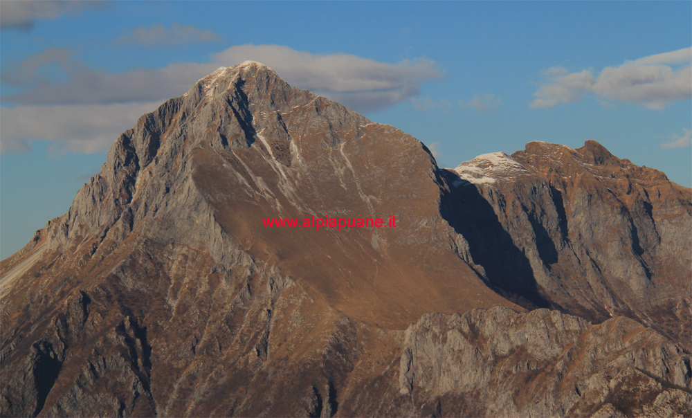 Pania della Croce e Naso dell'Omo Morto da sud