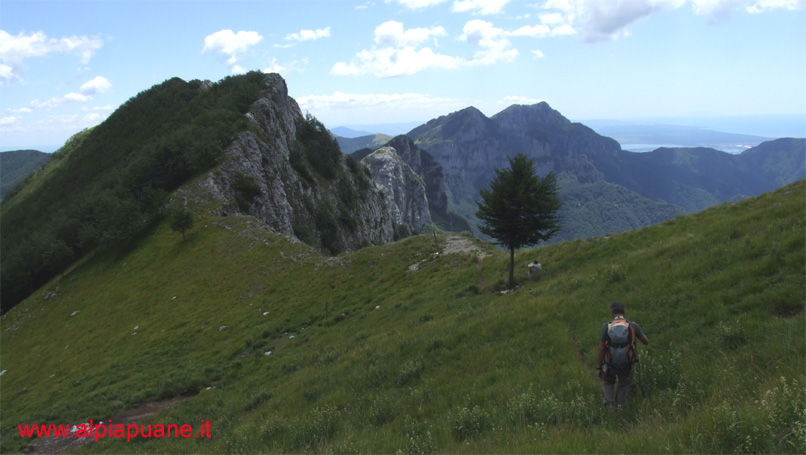 Discesa dalla Costa Pulita della Pania della Croce in direzione della Foce di Valli