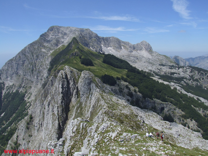 Pania della Croce, Pizzo delle Saette, Omo Morto dalla cresta della Pania Secca