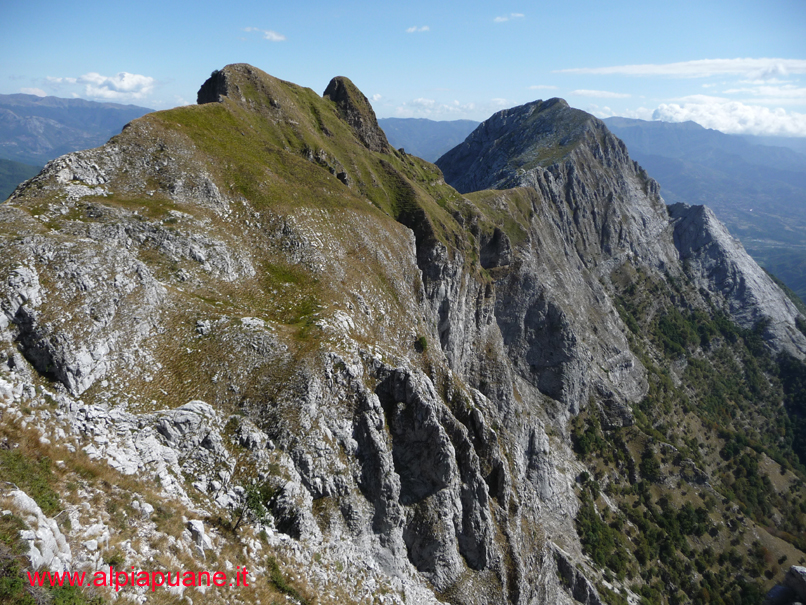Pania Secca con la cresta Gialunga e l'Uomo Morto dalla cresta Est della Pania della Croce