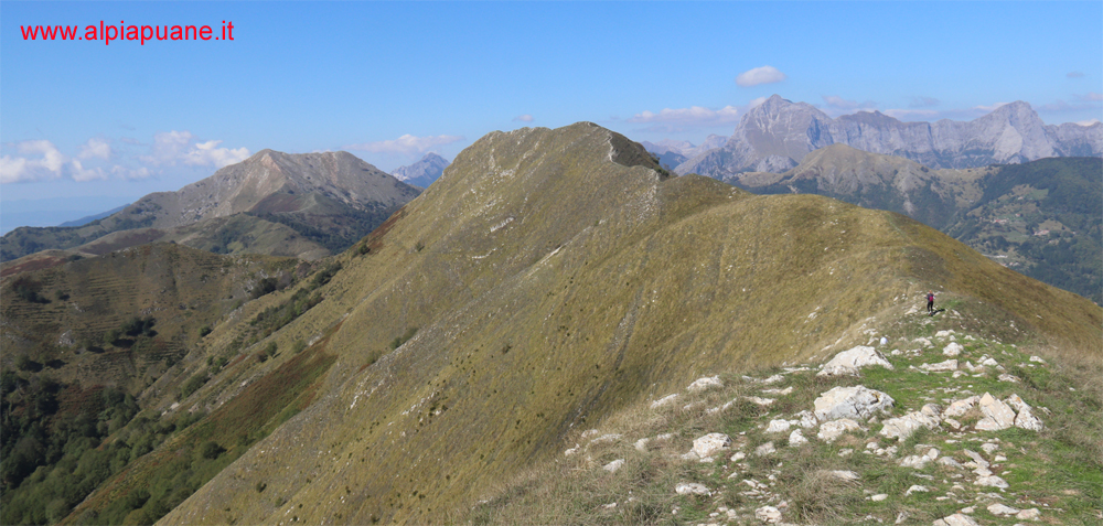 Cresta monte Piglione a sinistra il Matanna a destra il Gruppo delle Panie
