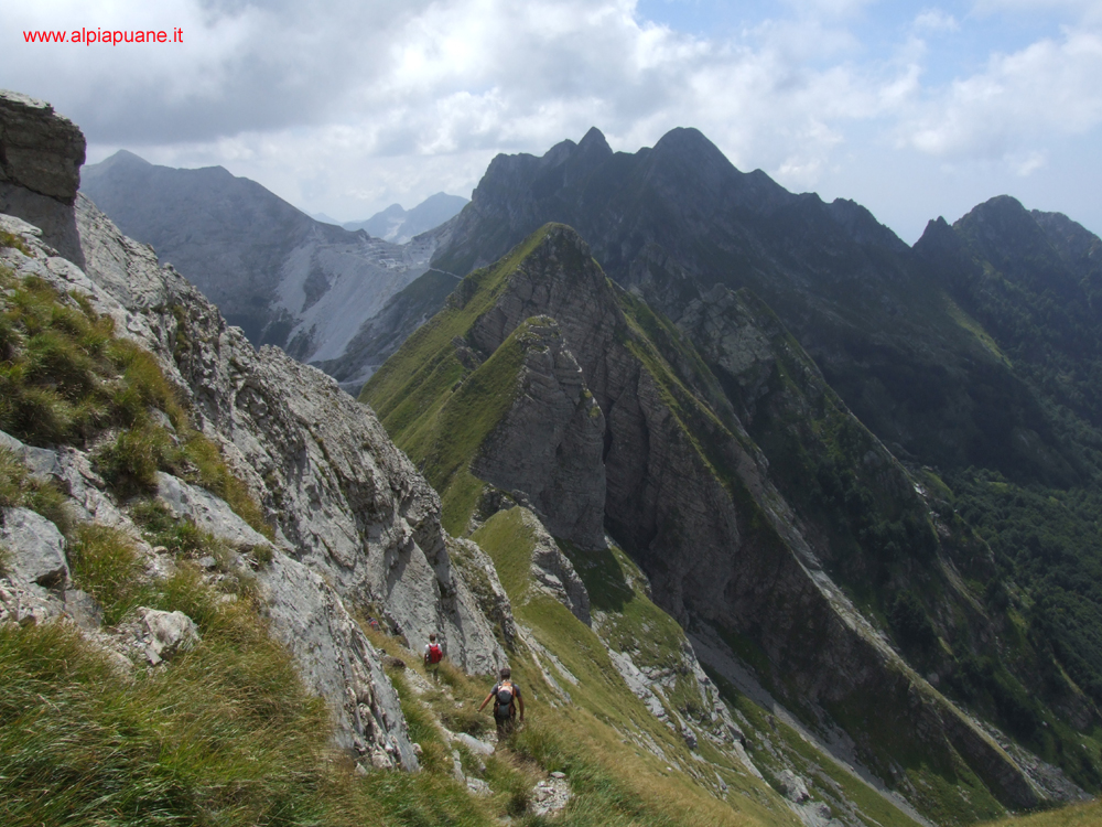 Discesa dal monte Pisanino