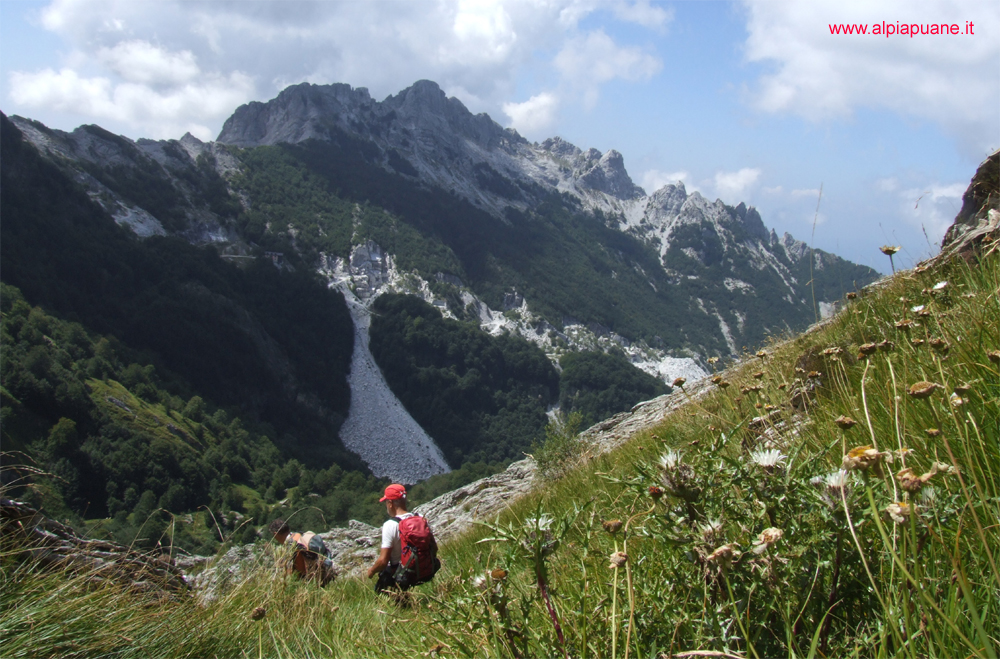 Discesa dal monte Pisanino