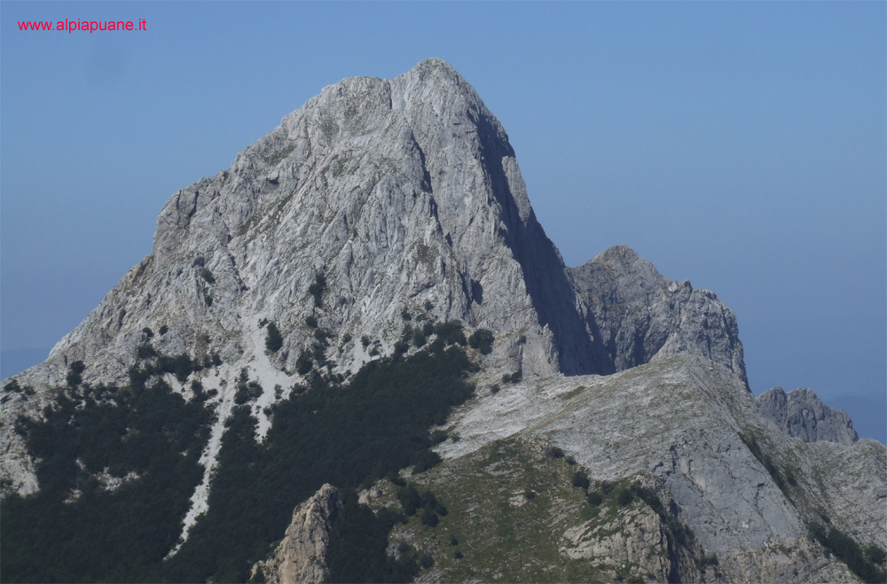 Veduta Pizzo d'Uccello dal monte Pisanino
