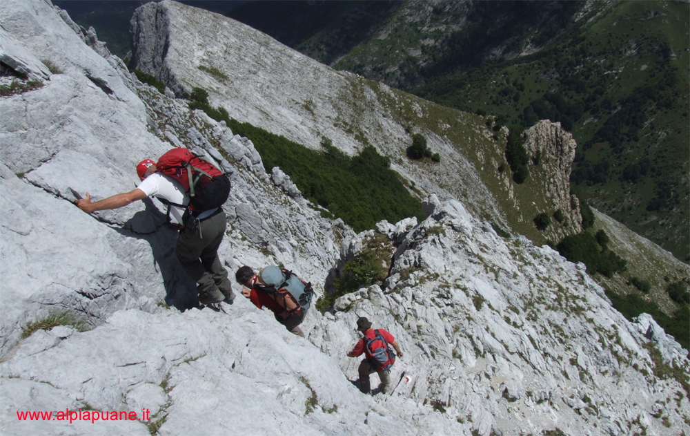 Discesa dal Pizzo d'Uccello per la via normale
