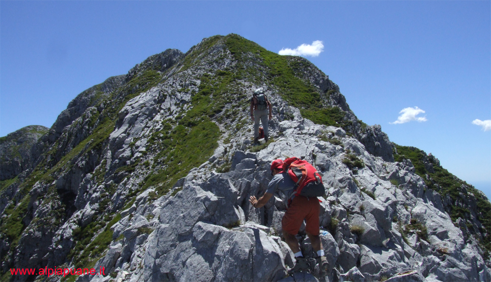 Cresta tra il Pizzo delle Saette e la Pania della Croce